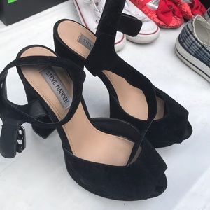 Black High Heels with ankle strap